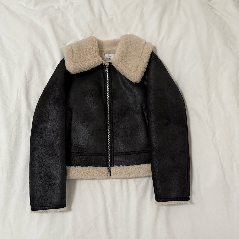 Mango Tan Faux Fur Jacket